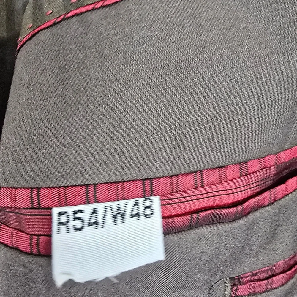 New Demantie Super 150s Blazer 54R Charcoal Brown 3-Button Travel Jacket W48‎